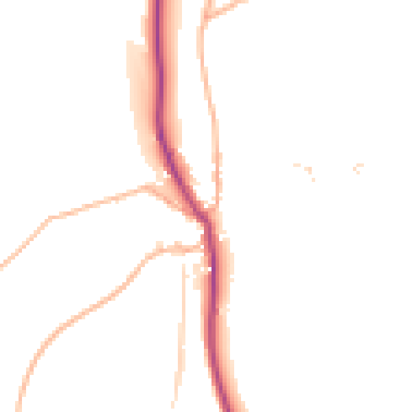 Daytime road noise heatmap for TQ9 7TB