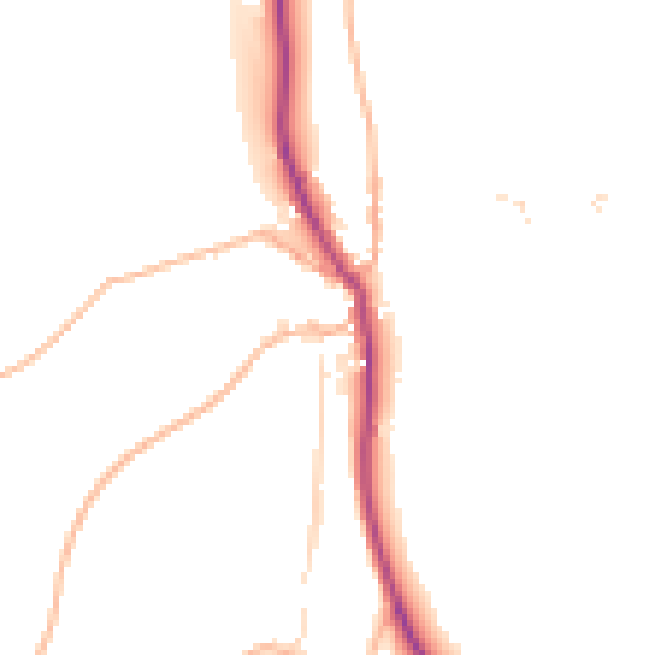 Daytime road noise heatmap for TQ9 7TT