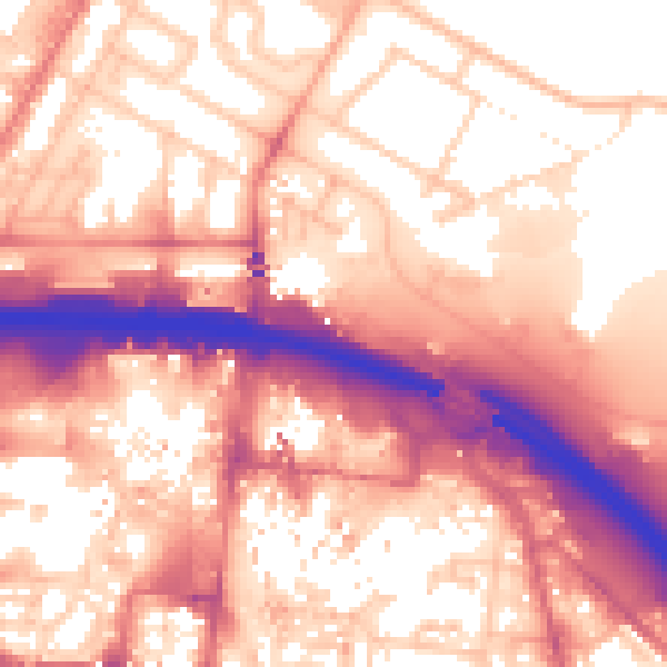 Daytime road noise heatmap for TS1 1HG