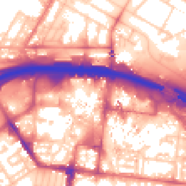 Daytime road noise heatmap for TS1 1HU