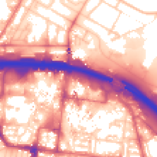 Daytime road noise heatmap for TS1 1JX