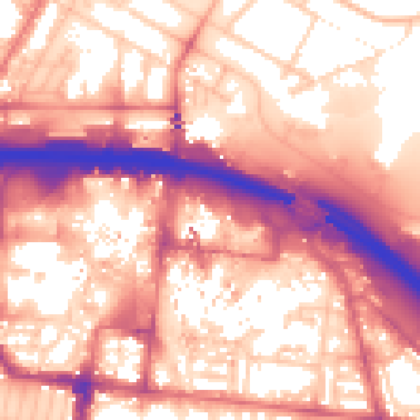 Daytime road noise heatmap for TS1 1JY