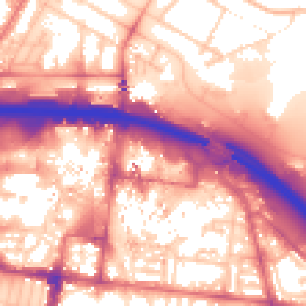 Daytime road noise heatmap for TS1 1JZ