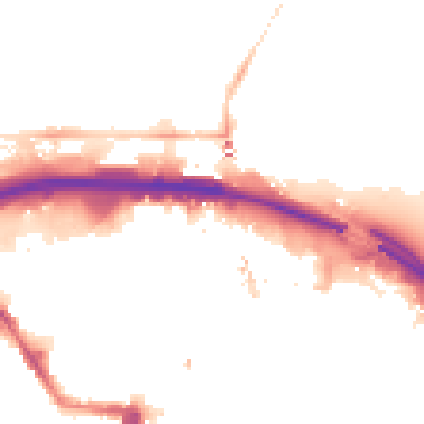 Night-time road noise heatmap for TS1 1PQ