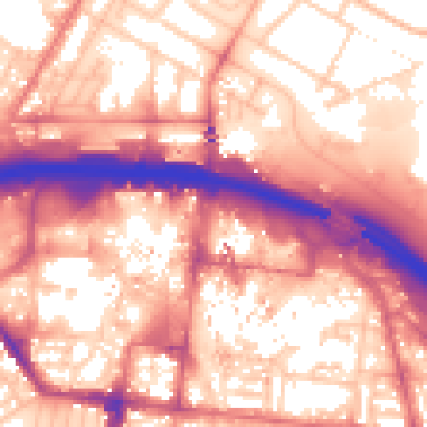 Daytime road noise heatmap for TS1 1PR