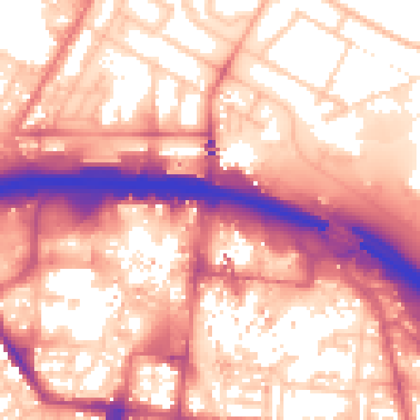 Daytime road noise heatmap for TS1 1QA
