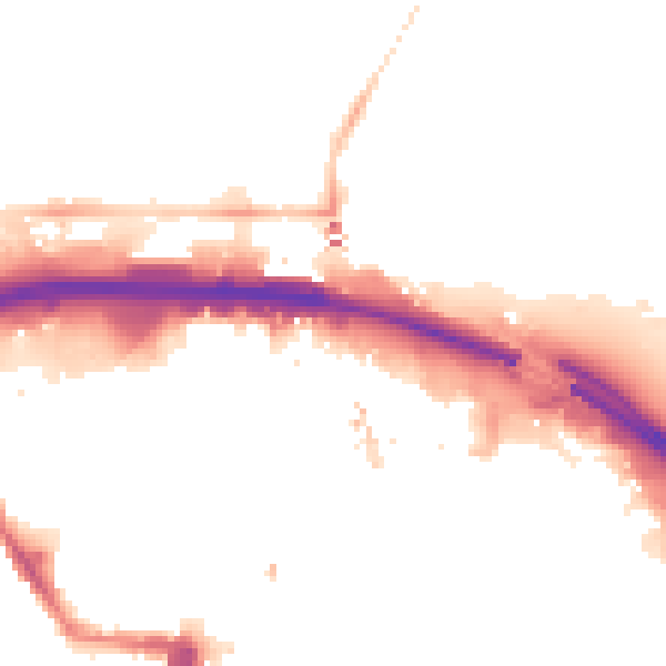 Night-time road noise heatmap for TS1 1QA