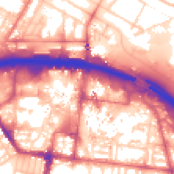 Daytime road noise heatmap for TS1 1QD