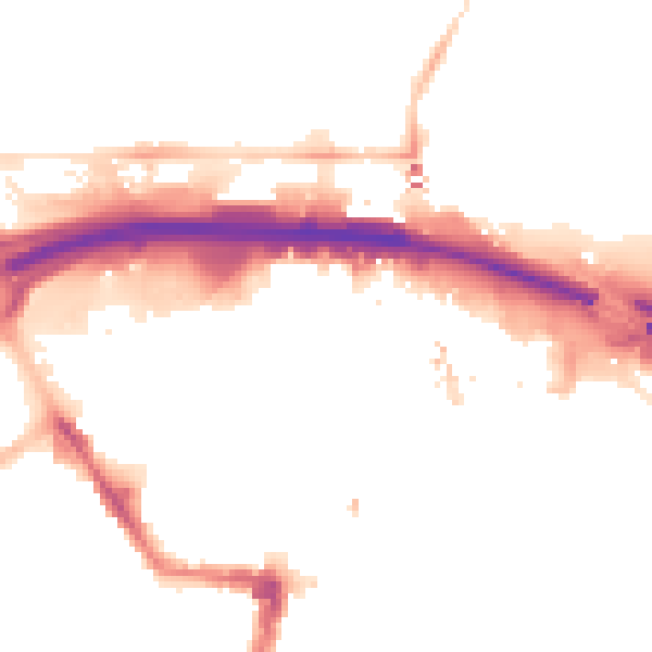 Night-time road noise heatmap for TS1 1RA