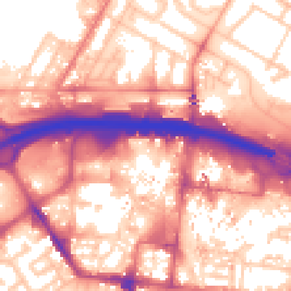 Daytime road noise heatmap for TS1 1RG