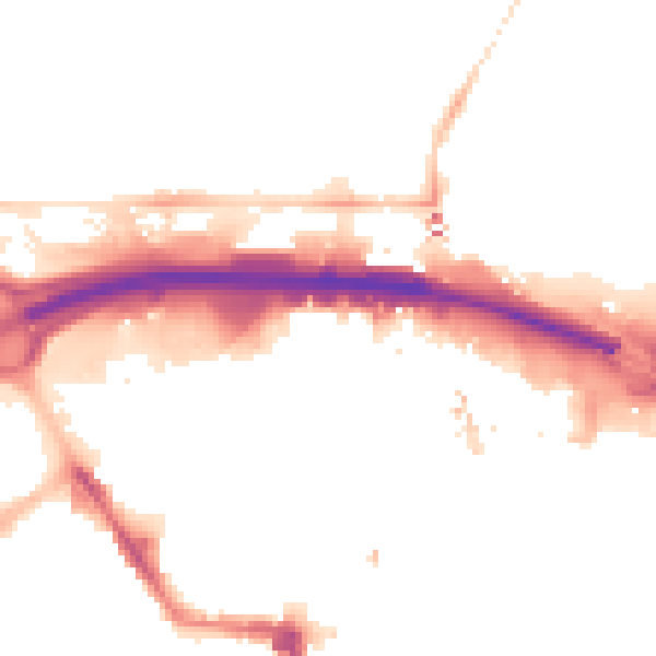 Night-time road noise heatmap for TS1 1RG