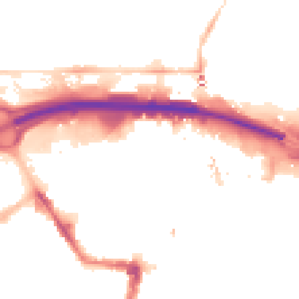 Night-time road noise heatmap for TS1 1RJ