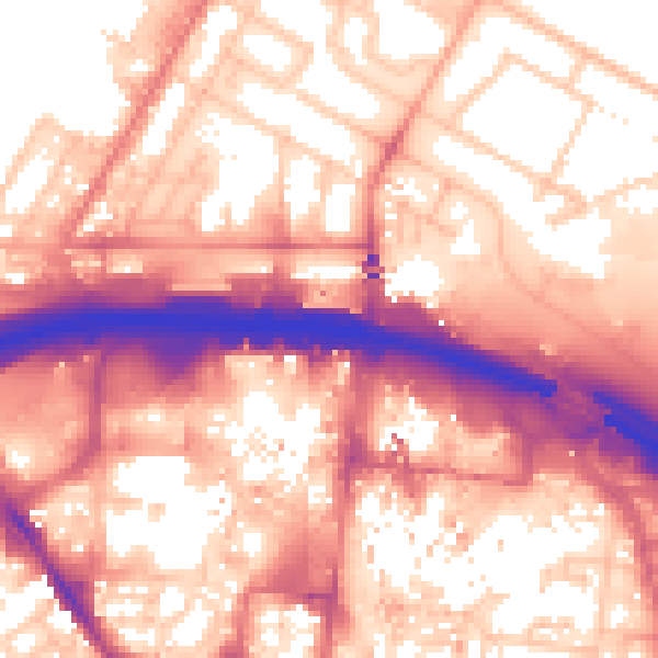 Daytime road noise heatmap for TS1 1RY