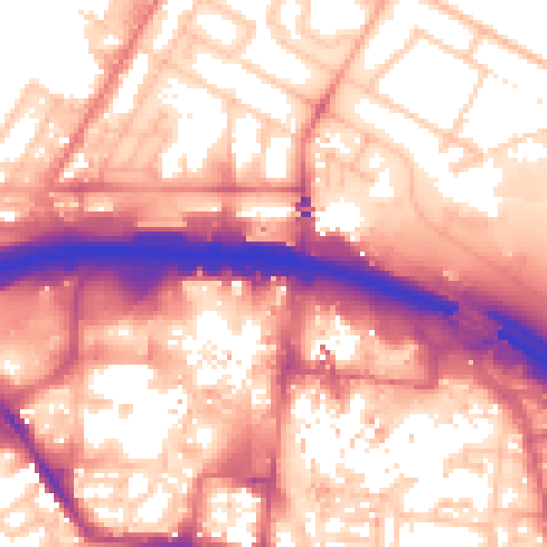 Daytime road noise heatmap for TS1 1SA
