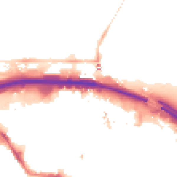 Night-time road noise heatmap for TS1 1SA