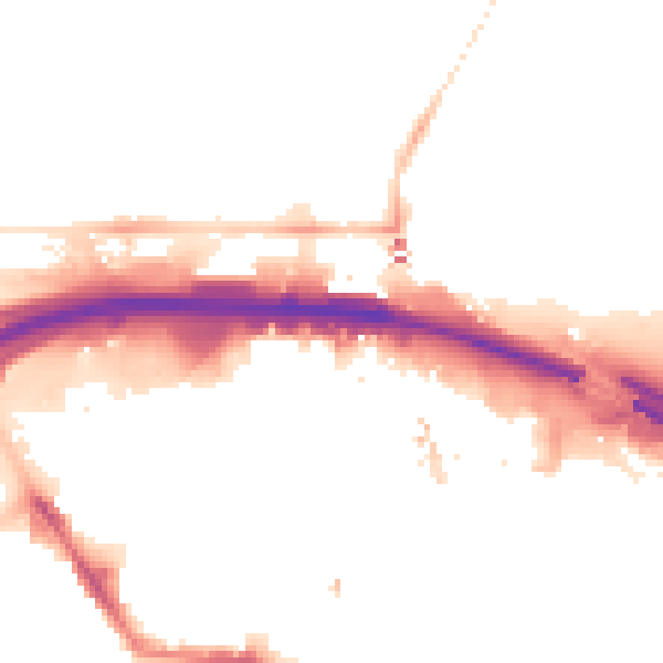 Night-time road noise heatmap for TS1 1SE