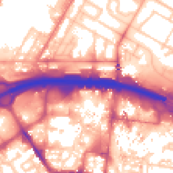 Daytime road noise heatmap for TS1 1SF