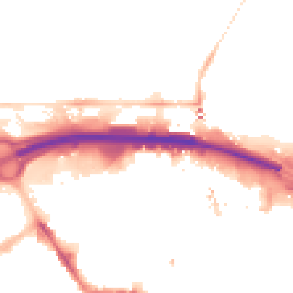 Night-time road noise heatmap for TS1 1SF