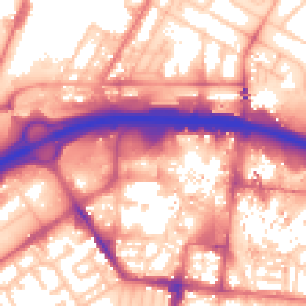 Daytime road noise heatmap for TS1 1SU