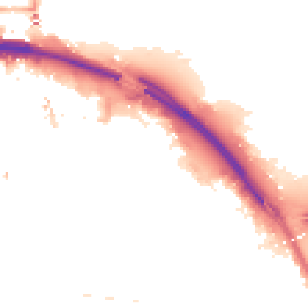 Night-time road noise heatmap for TS1 2AD