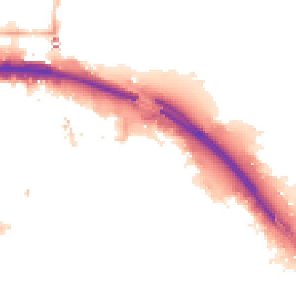 Night-time road noise heatmap for TS1 2DL