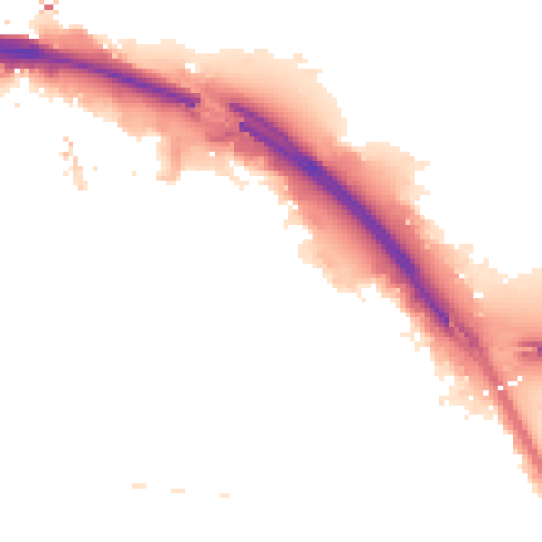 Night-time road noise heatmap for TS1 2DU