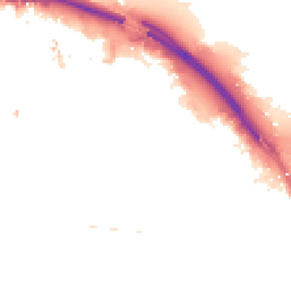 Night-time road noise heatmap for TS1 2DW