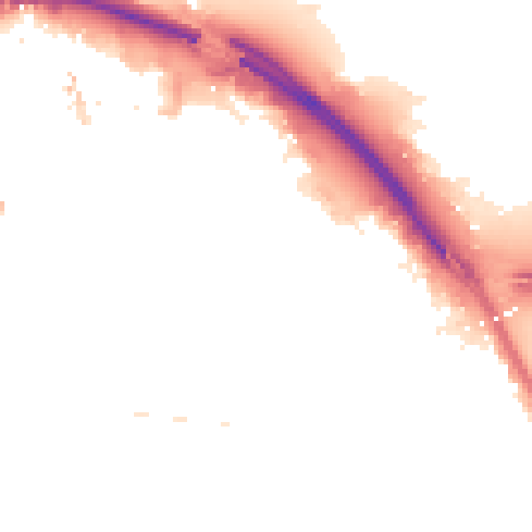 Night-time road noise heatmap for TS1 2EE