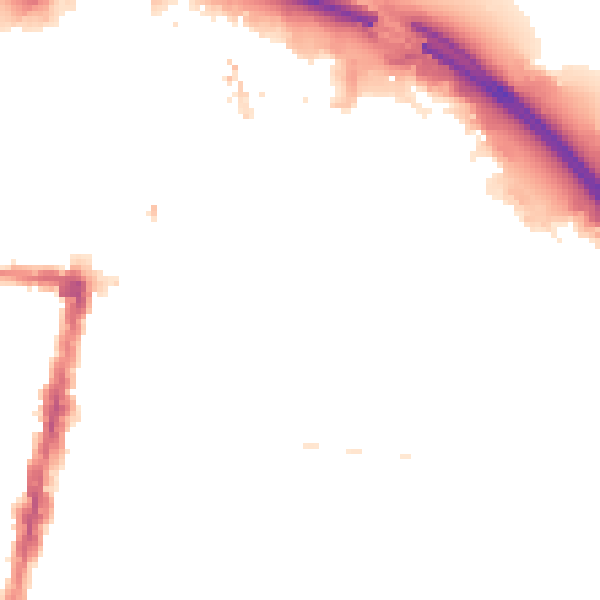 Night-time road noise heatmap for TS1 2EP