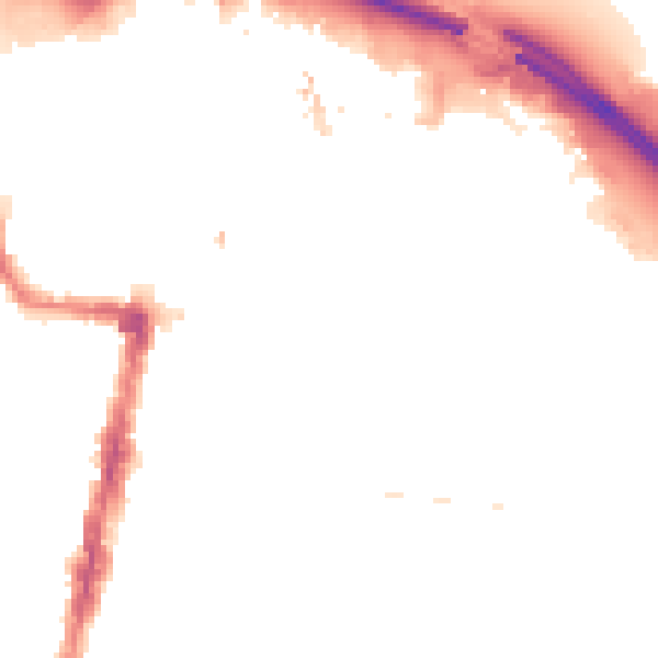 Night-time road noise heatmap for TS1 2ES