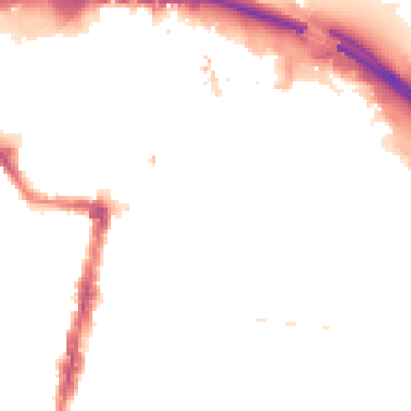 Night-time road noise heatmap for TS1 2HS