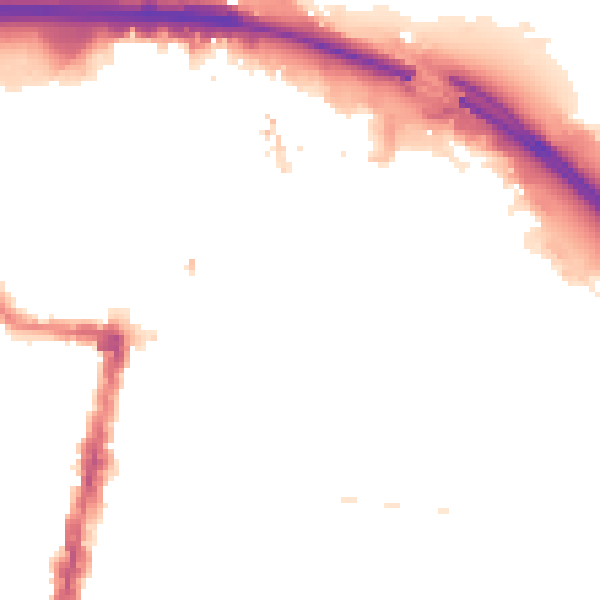 Night-time road noise heatmap for TS1 2HU