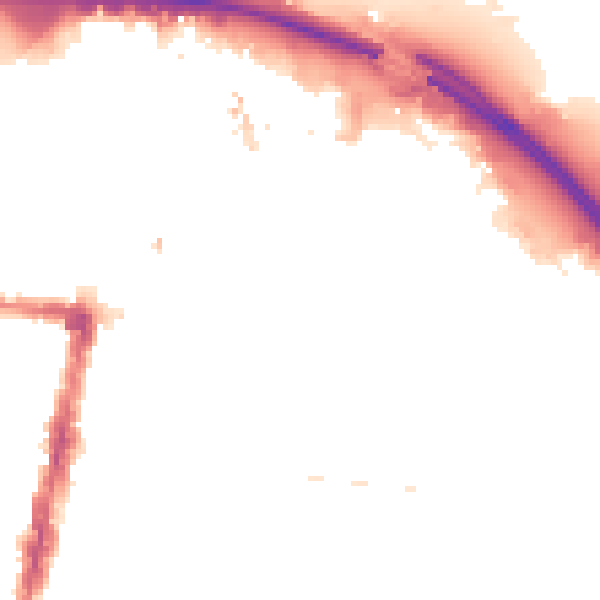 Night-time road noise heatmap for TS1 2HX