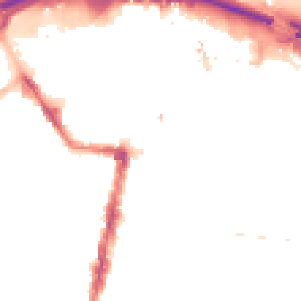 Night-time road noise heatmap for TS1 2JH