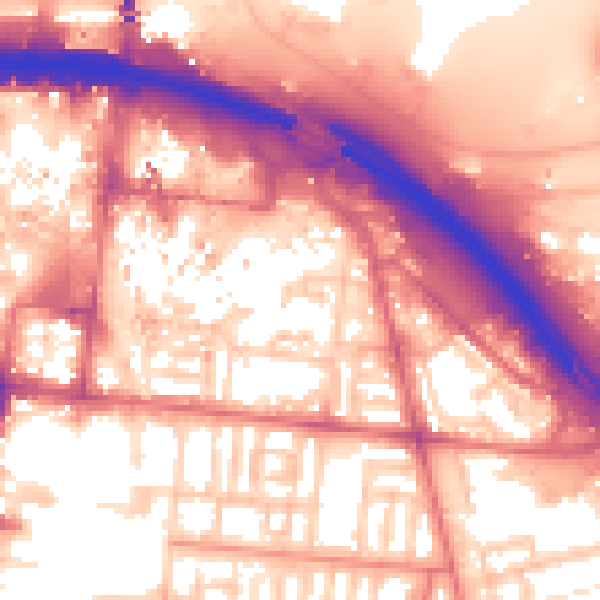 Daytime road noise heatmap for TS1 2SH