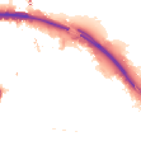 Night-time road noise heatmap for TS1 2SH
