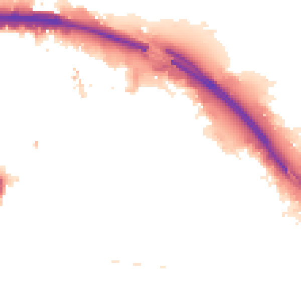 Night-time road noise heatmap for TS1 2SJ