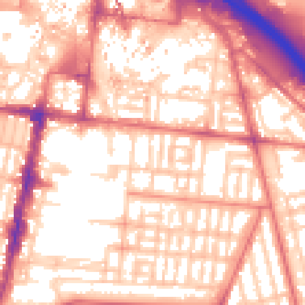 Daytime road noise heatmap for TS1 3DR