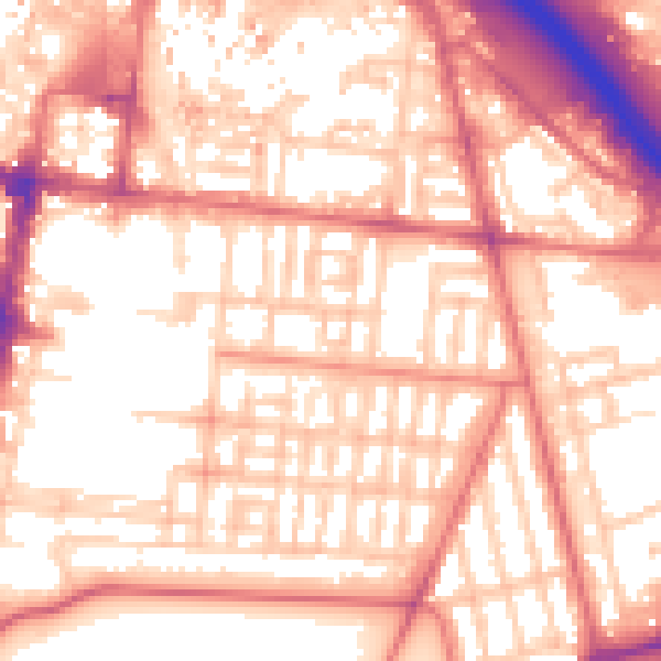 Daytime road noise heatmap for TS1 3DZ