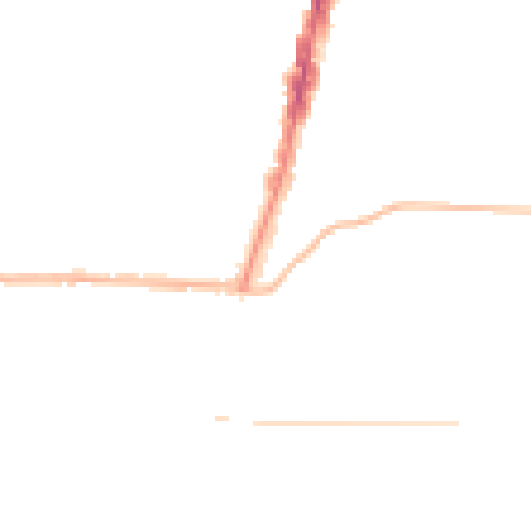 Night-time road noise heatmap for TS1 3GA