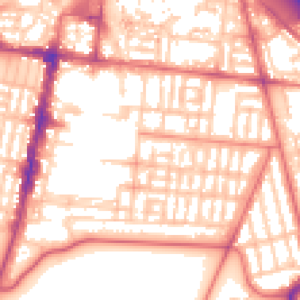 Daytime road noise heatmap for TS1 3NG