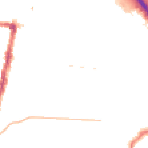 Night-time road noise heatmap for TS1 3NH