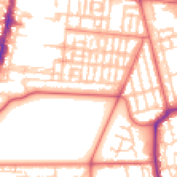 Daytime road noise heatmap for TS1 3NL