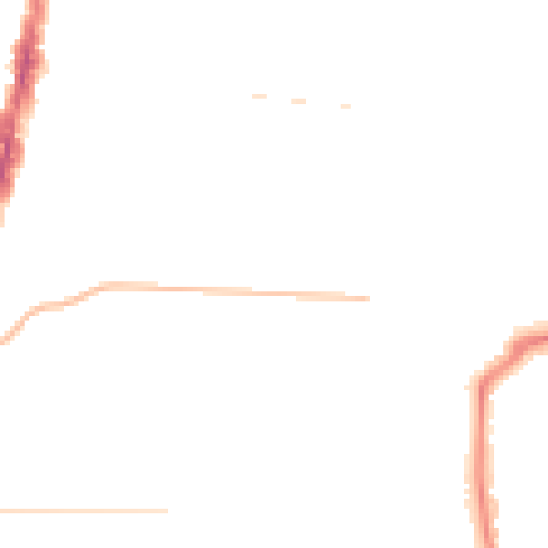 Night-time road noise heatmap for TS1 3NL