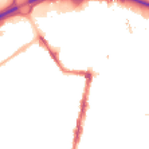 Night-time road noise heatmap for TS1 4AD