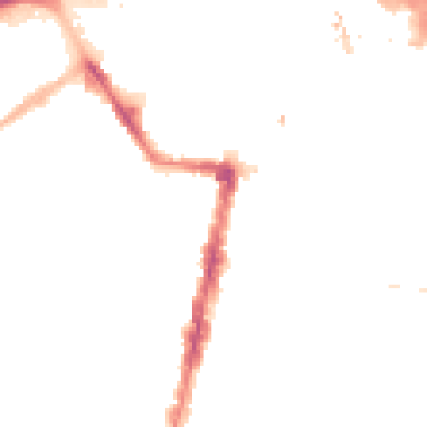 Night-time road noise heatmap for TS1 4AG