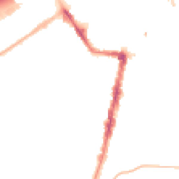 Night-time road noise heatmap for TS1 4BB
