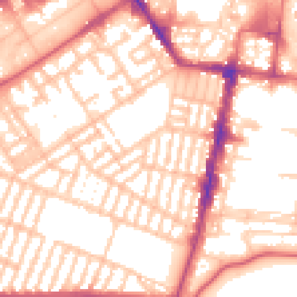 Daytime road noise heatmap for TS1 4BS