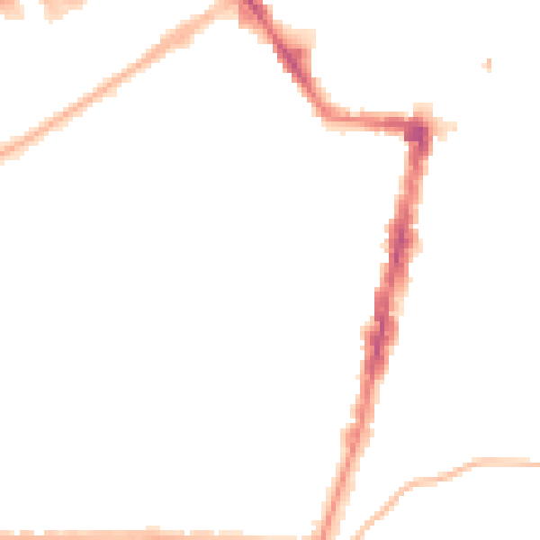 Night-time road noise heatmap for TS1 4BS