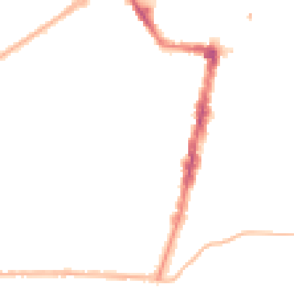Night-time road noise heatmap for TS1 4BY